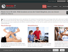 Tablet Screenshot of physio1st.com